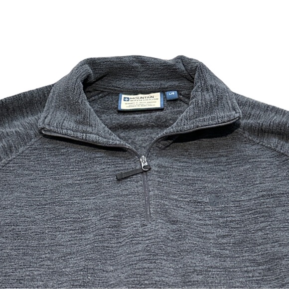 MOUNTAIN WAREHOUSE men's blue fleece 1/4 zip pullover sweater, size large. - Picture 4 of 5